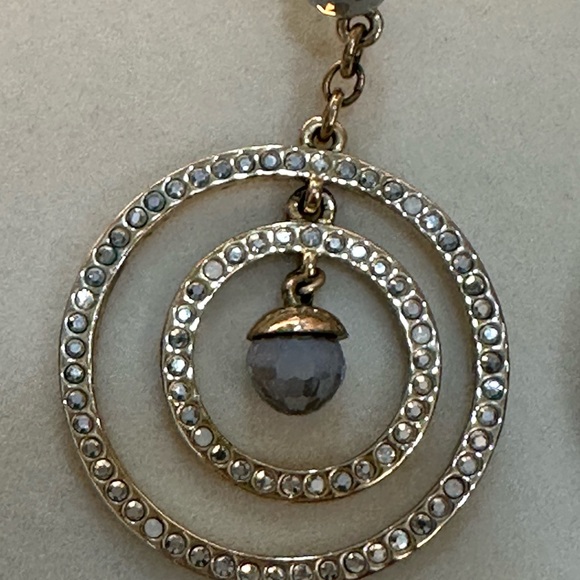 Swarovski Gold Crystal Earrings - Picture 3 of 10